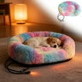 thumbnail image 1 of Orthopedic Circular Pet Bed with Memory Foam for Comfort Machine Washable Polyester Fabric Design, 1 of 6