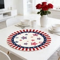 thumbnail image 5 of OAVQHLG3B American Flag Vases Flowers 4th of July Round Placemats Set of 4, 14 Inch Patriotic Memorial Day Round Table Mats for Dining Decoration, 5 of 6