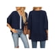 thumbnail image 4 of Txlixc Dolman manga cuello en V mujer #39;st - camisa gasa suelta Split verano Street Top Txlixc  moda, 4 of 6