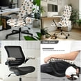 thumbnail image 2 of SCRAWLGOD Paws Beige 3 Pieces Set Stretchable Office Chair Cover with Arm Rest Protector Comfortable Gaming Chair Slipcover Removable Boss Chair Cover, S, 2 of 7