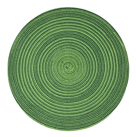 

Wrapables 15 Woven Round Placemats (Set of 6) Green