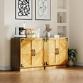 thumbnail image 7 of Rugerasy 31.5in Farmhouse Sideboard Buffet Cabinet with Storage,Modern Coffee Bar with Doors and Adjustable Shelf,Kitchen Storage Cabinets for Living Room,Black Brown, 7 of 7