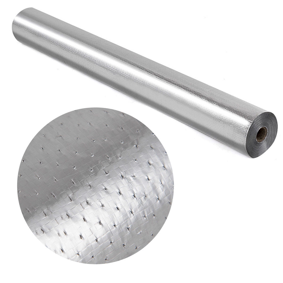 Costway 48'' Reflective Aluminum Foil Roll Breathable Attic Roof Wrap Radiant Barrier