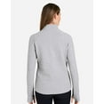 thumbnail image 3 of North End NE725W Women's Spirit Textured Quarter-Zip Pullover-PLATINUM HEATHER-XL, 3 of 6