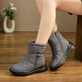 thumbnail image 2 of Xiaoxatg Women's Boots - Casual Mid Calf Insulated On Flat Heel Winter Footwear for Comfortable Warm Wear in Cold Weather 8 Grey, 2 of 9