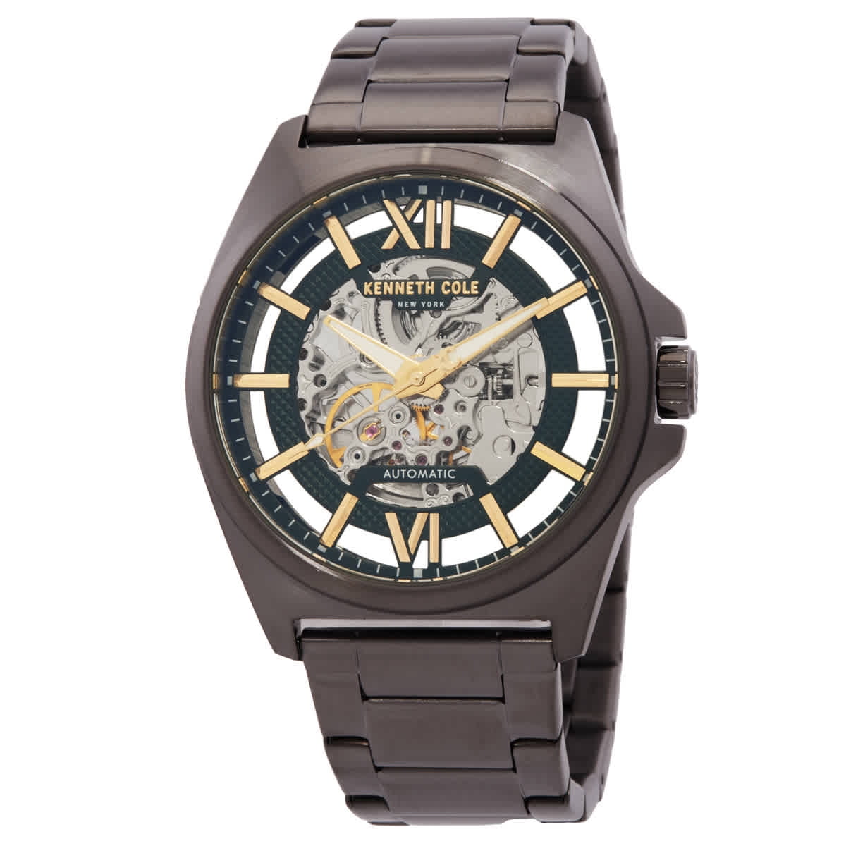 Kenneth Cole Men's KC8089 New York Grey Skeleton Dial Black