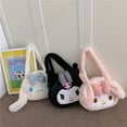 thumbnail image 2 of Bolso de hombro de felpa Kawaii Sanrio, peluche Kuromi Melody Sanrio Cinnamoroll, peluche de gran capacidad, regalo para niñas, 2 of 4