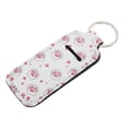 thumbnail image 5 of Unique Bargains 1 Pc Stylish Footprint Pattern Lipstick and Perfume Cover Handbag Charm Decorative Keychain White, 5 of 5