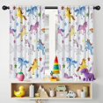 thumbnail image 5 of Blackout Kids Curtains,White Cartoon Unicorn Star Rainbow Cloud Pattern Childrens Insulated Curtains Set Of 2,Bedroom Essentials,Toddler Room Decor 42"x54", 5 of 5