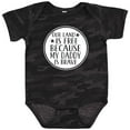thumbnail image 3 of Inktastic Military Daddy is Brave Land is Free Boys or Girls Baby Bodysuit, 3 of 5
