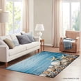 thumbnail image 2 of FJPT Soft Small Area Rugs Non Slip Indoor Floor Carpet Beach Theme With Starfish And Shells For Living Room Bedroom Decor 47.2x31.5 inch, 2 of 4