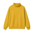 thumbnail image 3 of Comdrip Turtleneck Sweatshirt, Womens Oversized Sweatshirts Mock Neck Pullover Long Sleeve Tops Fall Outfits 2025 Clothes Womens Oversized Mock Neck Sweatshirt Yellow M, 3 of 5