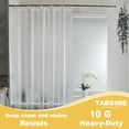 thumbnail image 6 of Shower Curtain Liner Clear W/6 Rustfree Grommets & 6 Hooks, 36"x72" Stall 10G PEVA Narrow Size Waterproof Bathroom Shower Liner, Frosted Sytle, 6 of 9
