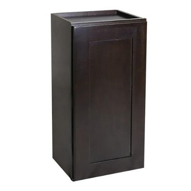 Design House 613828 15 in. Fully Assembled Kitchen Wall Cabinet Shaker, Espresso