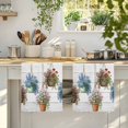 thumbnail image 4 of Spring Floral Kitchen Towels Set of 3, Wooden Elegant Pastoral Flowers Absorbent Dish Towels for Kitchen, Microfiber Hand Towel, Quick Drying Tea Towel for Cleaning Decorative Dishcloths, 4 of 7