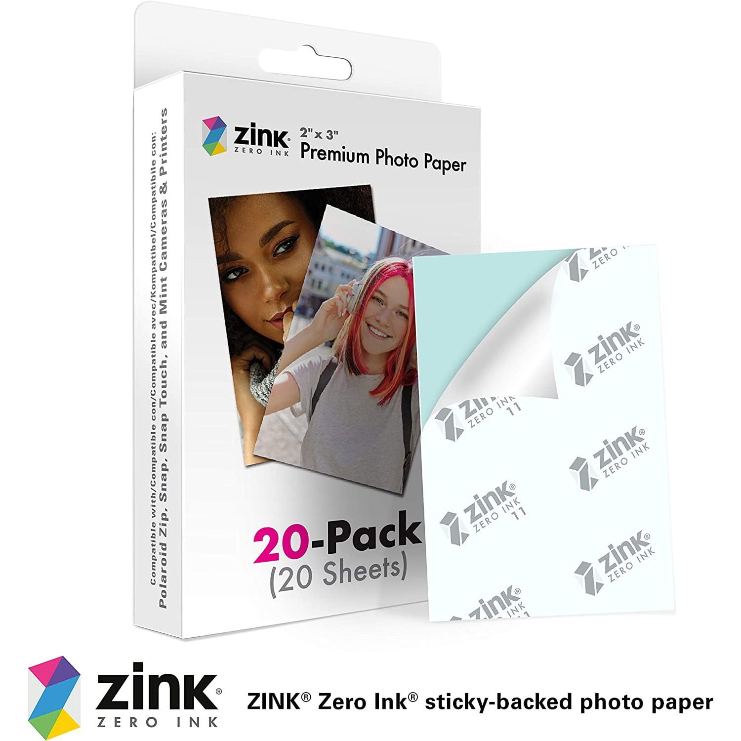 Zink 2x3 (50 Pack), Compatible Snap Touch, & Mint Cameras - Walmart.com