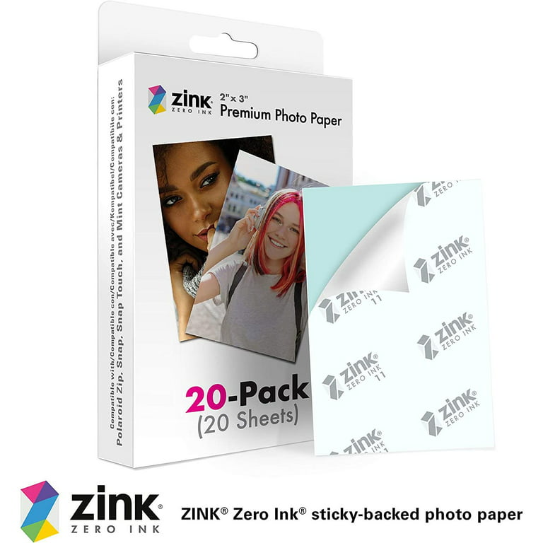 Polaroid Camera 20 Pack Premium Magic Zink Photo Paper Mobile Printer Zip  Snap 840102125870