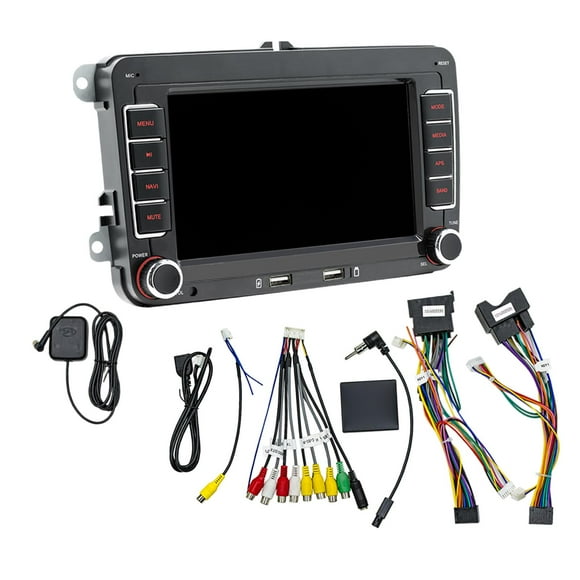 Reproductor de coche, pantalla de 7 pulgadas, accesorios de repuesto negros, Radio para coche para VW Estilo B