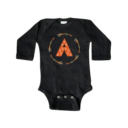 

Inktastic Letter A Tribal Arrow Monogram Gift Baby Boy or Baby Girl Long Sleeve Bodysuit