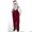 Red, variant on Halco AE7796PXL Mens Velvet Costume Santa Overalls, Burgundy - Extra Large