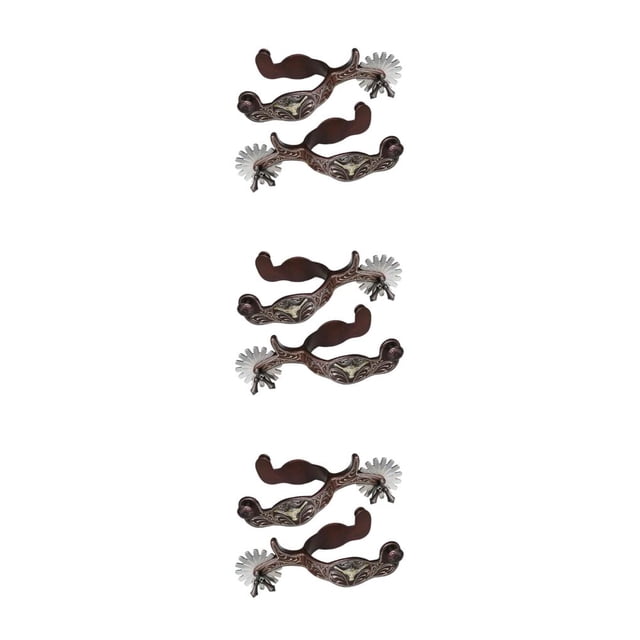 Soidarity 2x espuelas para caballos, espuelas estilo occidental antióxido para equipos de competición, marrón Type1 NO1