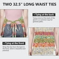 thumbnail image 6 of Pioneer Flower Floral Print Pattern Apron-Garden Aprons for Women with Pockets-Cotton Linen Waterproof Kitchen Cooking Gardening Aprons Adjustable for Kitchen,Cooking,BBQ and Salon 33x27 Inch, 6 of 7