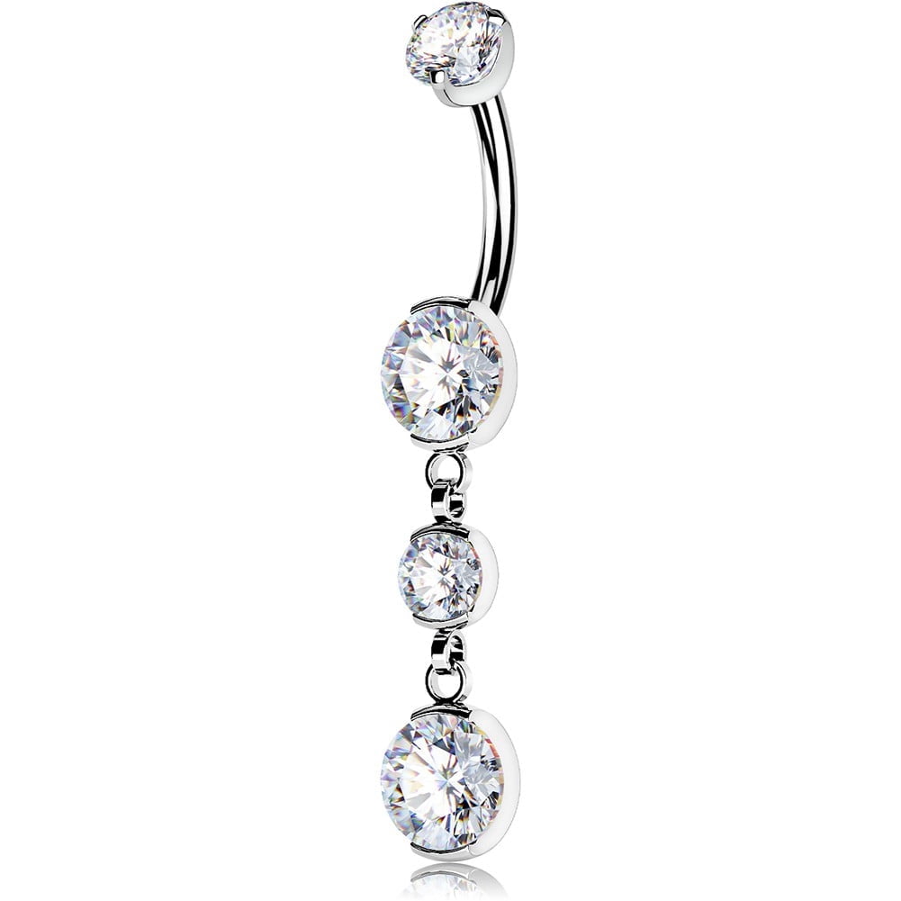 Halloween Belly Button Rings - Skull & Ghost Navel Jewelry For Women, Stainless Steel With Crystal