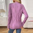 thumbnail image 4 of Ailaofu Women 2025 Fashion Pullover Sweater Crew Neck Long Sleeve Shirts Blouse Knit Casual Cozy Clouds Top, 4 of 4