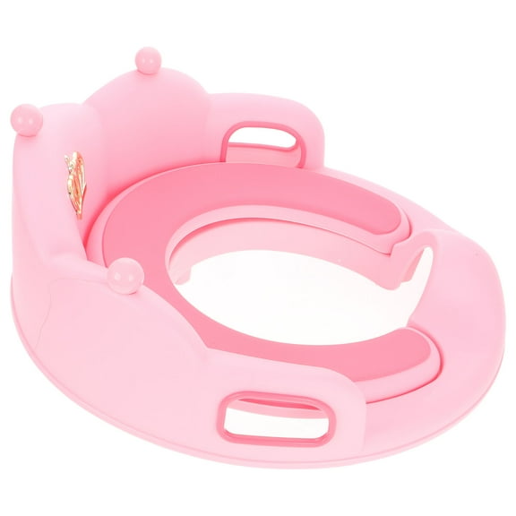 OUNONA Toddler Folding Potty Seat Cushion with Backrest and Handle, PP Material, Comfortable and Portable for Home Use