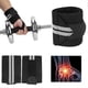 thumbnail image 4 of 2 Pcs Weight Lifting Wrist Wraps Thumb Support Straps Gym Winding Wrist Brace(black&gray), 4 of 5