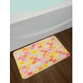 thumbnail image 2 of Geometric Bath Mat, Hexagon Honeycomb Inspired Geometric Modules Contrast Pastel Tones Vintage Print, Plush Bathroom Decor Mat with Non Slip Backing, 29.5" X 17.5", Multicolor, by Ambesonne, 2 of 2