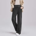 thumbnail image 4 of Women's Maternity Pants Trousers Over Bump Long Pants with Pockets Pregnancy Sweatpants Black L, 4 of 5