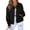 54#Black, variant on Women Bomber Jacket Casual Button Down Varsity Jackets Shackets With Pockets OutwearLight Green 2XL