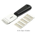 thumbnail image 3 of Stainless Steel Leather Cutter Leather Shovel Replaceable Blade Cutter only 1pc handle(without blade), 3 of 6