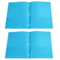 thumbnail image 2 of Carpetas de plástico de alta resistencia con bolsillos en pack de 2, carpetas tamaño carta para documentos, material de oficina y escolar con bolsillo para tarjetas de visita, 2 of 7