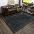 thumbnail image 7 of Latepis Dark Grey Sheepskin Rug 4x6, Faux Fur Rug for Living Room, Fluffy Washable Rug for Bedroom, Nursery Room, Teen Room Decor, Rectangle, 7 of 7