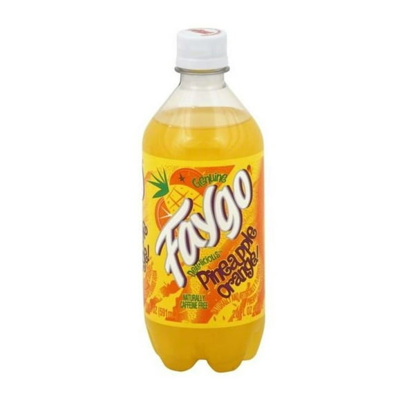 Faygo Pineapple Orange 20 Oz Bottles, Quantity of 4