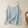 thumbnail image 2 of Linen Crop Tank Tops for Women Spring Summer Sleeveless Crew Neck Cropped Casual Fashion Beach Tops Shirts A Retro Thin And Linen Inner Top Vest For Ladies, 2 of 5