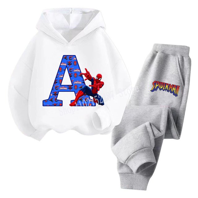 Spidermans Jungen sudaderas con capucha conjunto de mangueras Kinder Wunder Anime breve AZ sudadera manguera Kinder invierno cálido Kleidung Geschenk heiße Verkäufe
