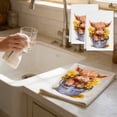 thumbnail image 5 of Gumesh Highland Cow Kitchen Towels 2-Pack – 25.9x17.7 Inch Super Absorbent Dish Cloths, Farmhouse Tea Towels for Drying Dishes, Hand Towels for Bathroom, 5 of 6