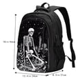 thumbnail image 5 of Daiia Vintage Black white Plant skull Pattern USB Charging Backpack for Men and Women, Anti-Theft Backpack,Travel Backpack,School Backpack,College Backpack,Laptop Backpack, 5 of 7