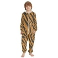thumbnail image 2 of Soft Big Kids Onesie Pajamas Cozy Loose-Fit Jumpsuits for kids with Pockets for Christmas Lounge & Play Tiger Stripes Pattern, 2 of 8