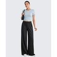 thumbnail image 4 of G4Free Lightweight Wide Leg Pants Women with Pockets Flowy High Waisted Trousers Travel Lounge Summer Fall 27"/29"/31", 4 of 7