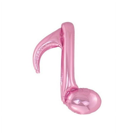 FESTFENDS Pink Music Note Foil Balloon for Birthday Decor 17.7 * 18 * 1.6 Inch Inflatable Props 1Set