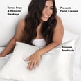 thumbnail image 2 of Kitsch 100% Satin Pillowcase, Silk Pillowcase Cover for Adult, King 36"x19" (Ivory), 2 of 13