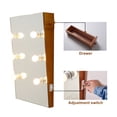 thumbnail image 4 of DeeHome Wooden Wall Vanity Mirror Makeup Mirror Dressing Mirror with LED Bulbs, 4 of 8
