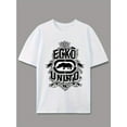 thumbnail image 3 of Men's Graphic T-Shirt | Lightweight Cotton Blend, Short Sleeve, Round Neck, Street Style Design, Outdoor Clothing | Graphic Tee | Comfortable Fit, 3 of 8