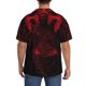 thumbnail image 3 of Fotbe Red Gothic Skeleton Throne Camisa Estampada de Manga Corta para Hombre, Casual de Verano, Estilo Playero, Sin Arrugas-4X-Large, 3 of 5