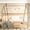 Full Natural, variant on Leumius Twin Size Floor Bed with House Roof Frame, Fence Guardrails Montessori Floor Bed for Boys Girls White