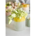 thumbnail image 2 of Vases Candle Holder Semitranslucent Glass Vase Round 5 in Yellow & White, 2 of 4